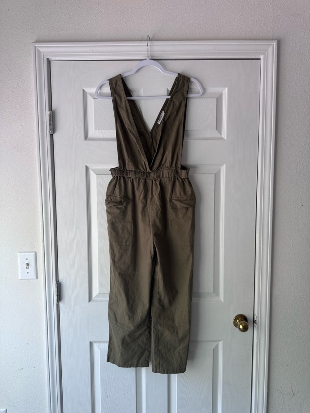 Mod Ref Olive Green Sleeveless Utility Jumpsuit